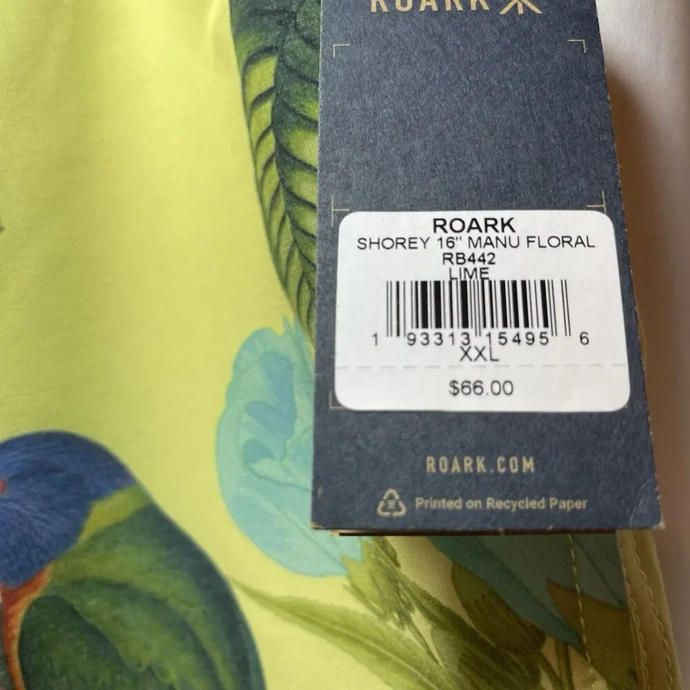 ROARK Shorey 16” Manu Floral Shorts Size XXL Multicolor NEW Beach Surf Tropic